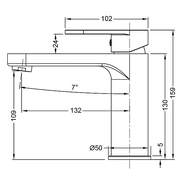 Змішувач для умивальника Koer KB-10030-07 (KR5426) - Фото - 4