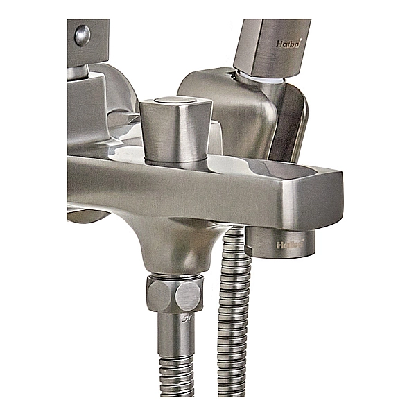 Змішувач для ванної кімнати Haiba Kubus 009 Euro Graphite (HB4007) - Фото - 3