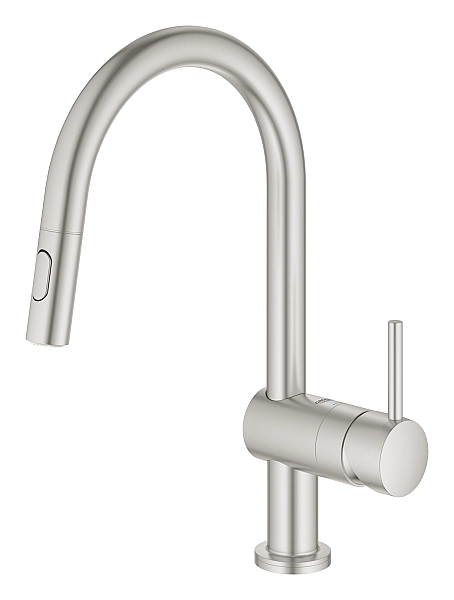 Сенсорний змішувач для кухні з висувним виливом Grohe Minta Touch (31358DC2) - Фото - 4