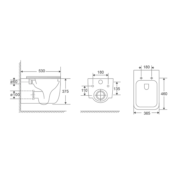 Комплект Grohe Set Унітаз DIVERSE-0301-T1 + Інсталяція Grohe Rapid SL 38772001 (38772001DIVERS0301T1) - Фото - 10