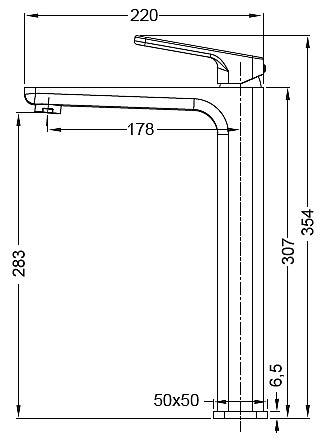 Змішувач для умивальника високий Koer KB-11031-05 (KR5434) - Фото - 7