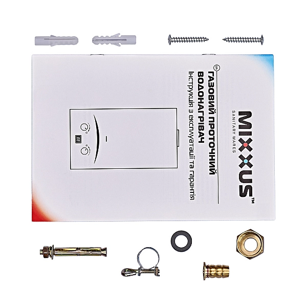 Газова колонка MIXXUS GWH-0610 BASIC GLASS димохідна 10 л/хв (панель зі скла з малюнком) (WH0027) - Фото - 7