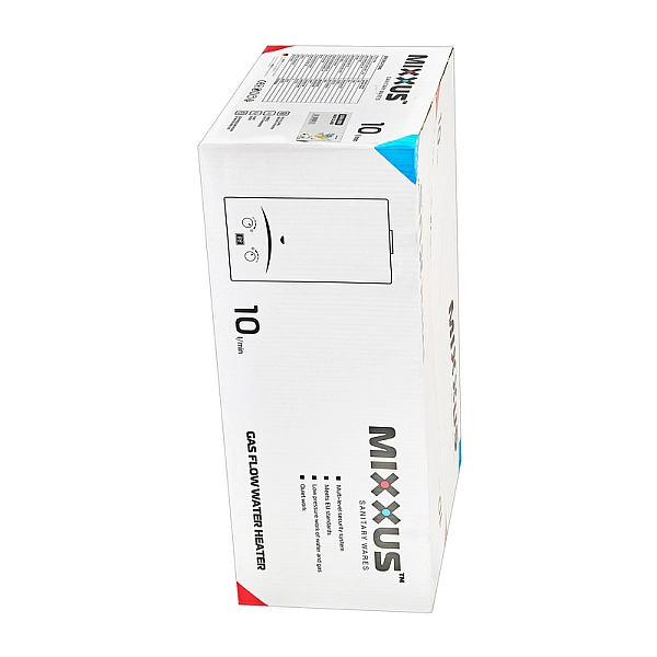 Газова колонка MIXXUS GWH-0610 BASIC GLASS димохідна 10 л/хв (панель зі скла з малюнком) (WH0027) - Фото - 3