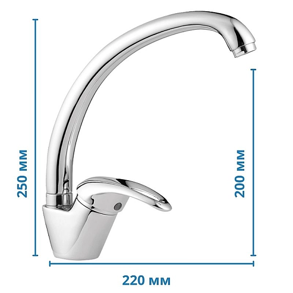 Змішувач для кухні Haiba Luxor 011 (HB0239) - Фото - 5