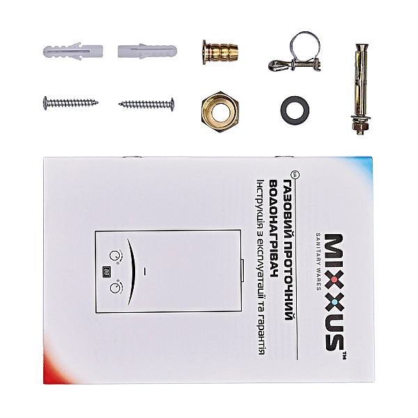 Газова колонка MIXXUS GWH-0310 BASIC GLASS димохідна 10 л/хв (панель зі скла з малюнком) (WH0024) - Фото - 5