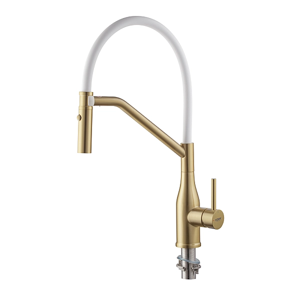 Змішувач для кухні Koer KI-70026-12 з білим силіконовим виливом (KR5212) - Фото - 6