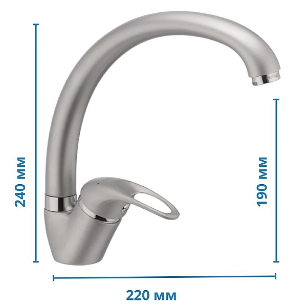 Змішувач для кухні Haiba Premiere 011 матовий (HB0352) - Фото - 2