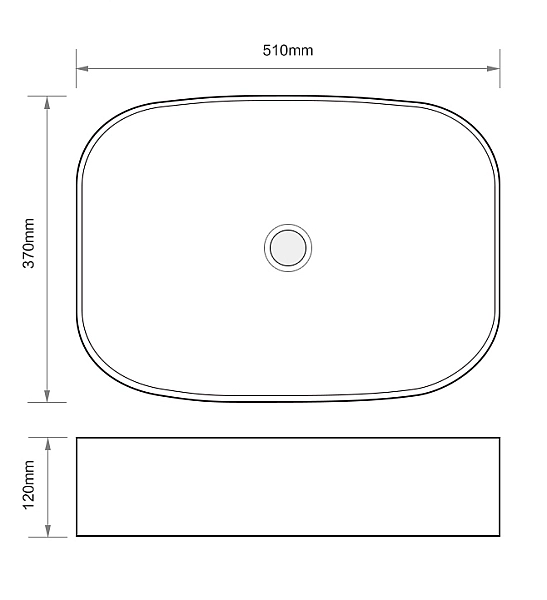 Раковина накладна Mixxus Premium BEVEL-0103 BLACK 510х370х120mm (MP6520) - Фото - 3