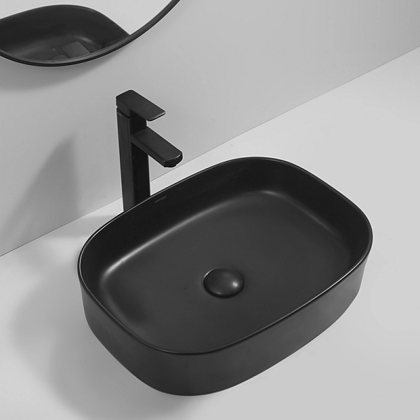 Раковина накладна Mixxus Premium BEVEL-0103 BLACK 510х370х120mm (MP6520) - Фото - 4