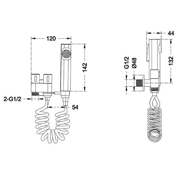 Кран для гігієнічного душу та бачка унітаза Mixxus AVT-01 з лійкою (MI6836) - Фото - 2