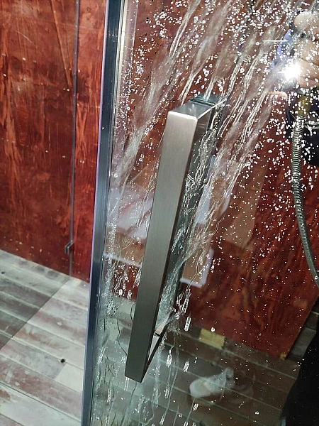 Бічна стінка до кабіни Koer SR SW04-90x200-TR-07 прозоре скло Easy Clean 10мм, графіт (KR5391) - Фото - 21