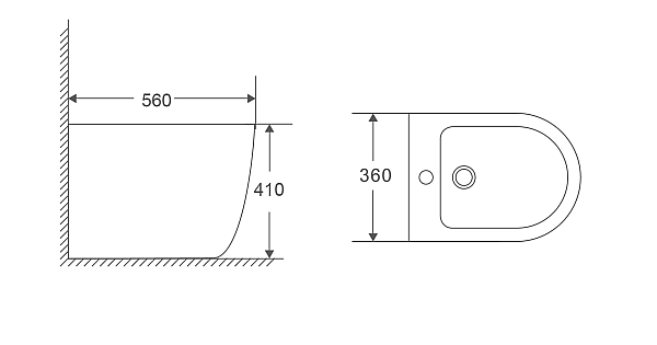 Біде підлогове Mixxus Premium ELLIPSE-0601 580х360х410mm (MP6594) - Фото - 2