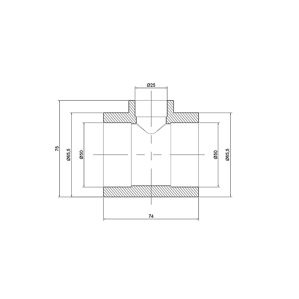 Тройник PPR Thermo Alliance 50х25х50 - Фото - 2