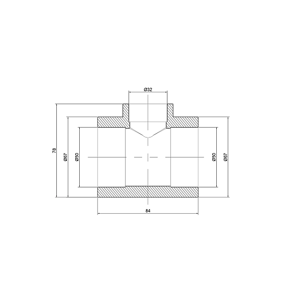 Тройник PPR Thermo Alliance 50х32х50 - Фото - 2