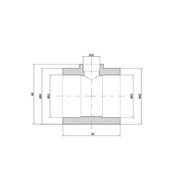 Трійник PPR Thermo Alliance 63х25х63 - Фото - 2