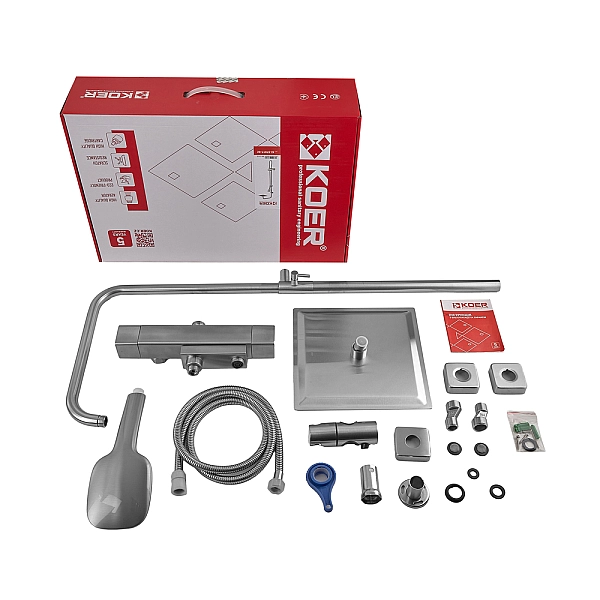 Термостатична душова колона зі змішувачем Koer KI-57017-02 (з нерж. сталі) (KR4788) - Фото - 7