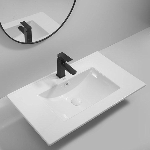 Раковина меблева Mixxus Premium CUBIC-1503 810х460х170mm з отвором під змішувач та переливом (MP6497) - Фото - 4