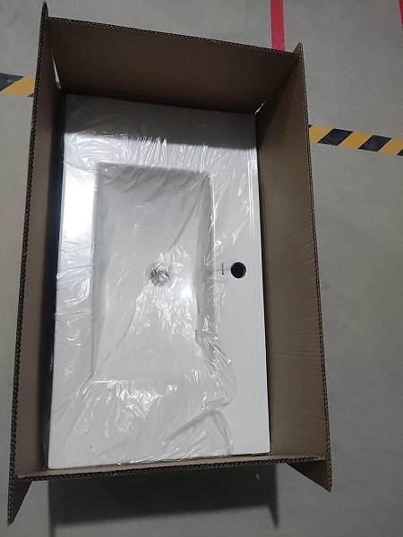 Раковина меблева Mixxus Premium CUBIC-1503 810х460х170mm з отвором під змішувач та переливом (MP6497) - Фото - 6