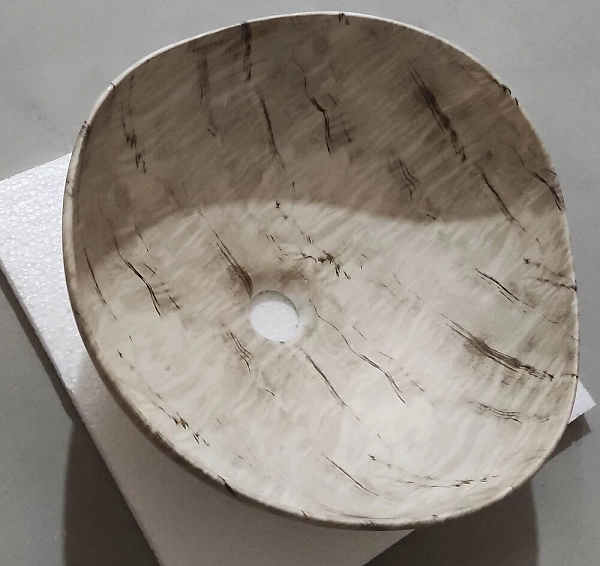 Раковина накладна Mixxus Premium WAVE-0103 MARBLE 380х380х170mm (MP6532) - Фото - 4