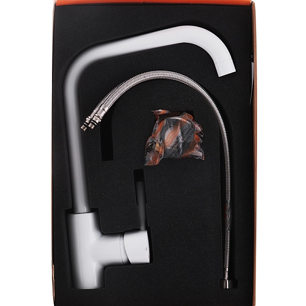 Змішувач для кухні Haiba Hans 011 білий (HB0818) - Фото - 5