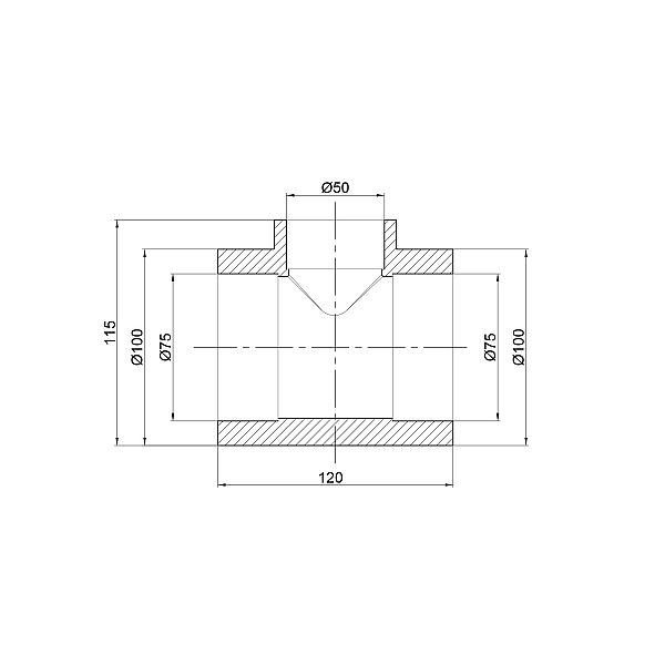 Трійник PPR Thermo Alliance 75х50х75 - Фото - 2