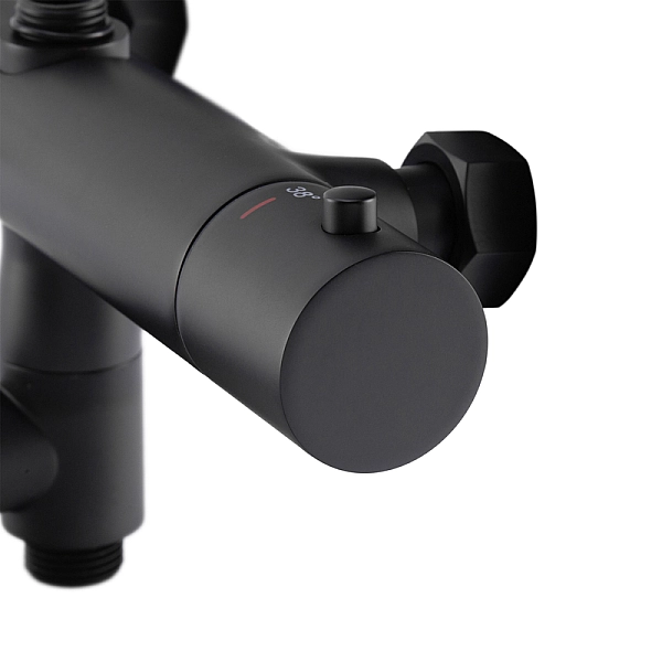 Душова колонна з термостатичним змішувачем Koer KB-57029-05 3 функції, колір чорний (KR5491) - Фото - 7