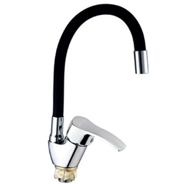 Змішувач для кухні Mixxus YUB4-279 Reflector Black з чорним силіконовим виливом (MI6484)