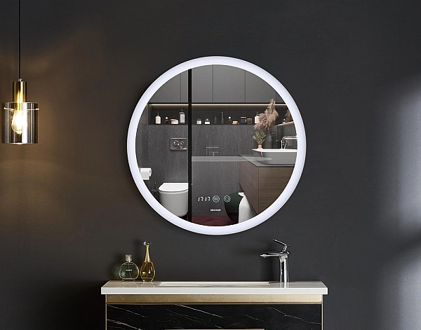 Дзеркало Mixxus PLAIN MC10-60 з Led Touch, Anti-fog, димером, регулятором яскравості, годинником (MI6013) - Фото - 8