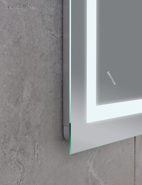 Дзеркало Mixxus WARM MR12-80x70-Reverse з Led Touch, Anti-fog, димером, регулятором яскравості (MI6936) - Фото - 5