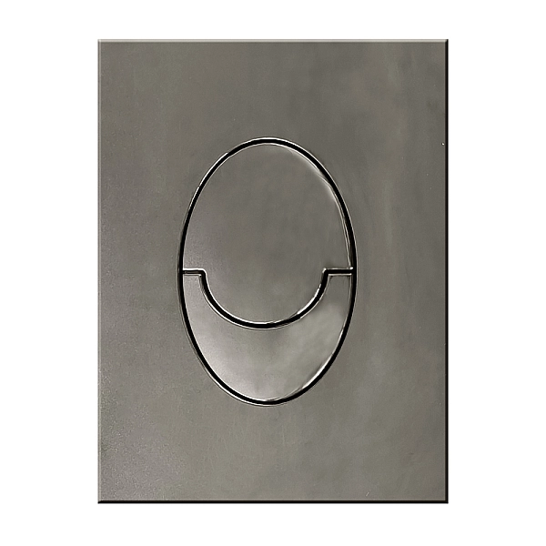 Панель змиву пластикова Koer KT-0606-07 157x198x3mm, кнопка закруглена (колір графіт) (KR5712) - Фото - 4