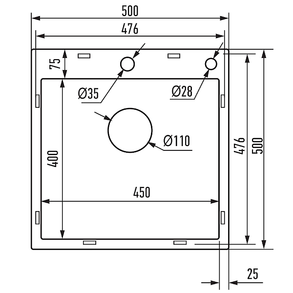 Мийка Mixxus MH5050 Micro Decor Graphite (3.0/0.8) з нерж. сталі (колір графіт) (MI8213) - Фото - 3
