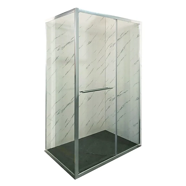 Душова кабіна без піддону Mixxus Premium Quadro SC01-120x80x195-TR Chrome прозоре скло 6мм (MI8291)