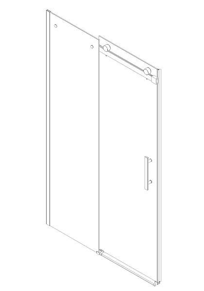 Двері в нішу Koer SR SD01-120x200-TR-12 прозоре скло Easy Clean 8мм, матове золото (KR5377) - Фото - 15