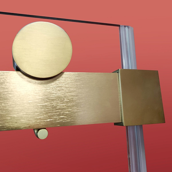 Двері в нішу Koer SR SD01-120x200-TR-12 прозоре скло Easy Clean 8мм, матове золото (KR5377) - Фото - 29