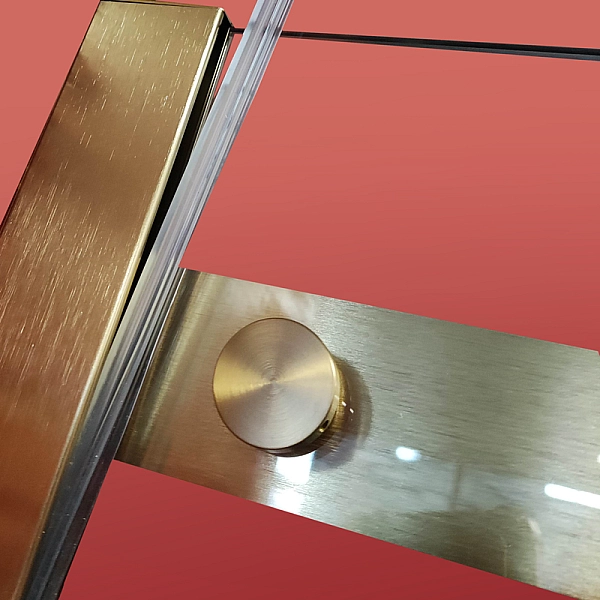 Двері в нішу Koer SR SD01-120x200-TR-12 прозоре скло Easy Clean 8мм, матове золото (KR5377) - Фото - 21