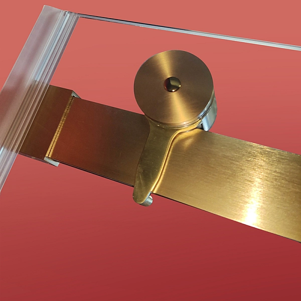 Двері в нішу Koer SR SD01-120x200-TR-12 прозоре скло Easy Clean 8мм, матове золото (KR5377) - Фото - 2