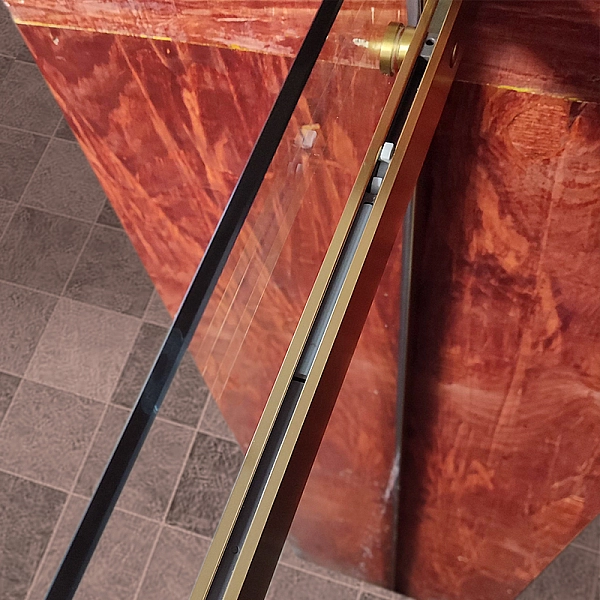 Двері в нішу Koer SR SD01-120x200-TR-12 прозоре скло Easy Clean 8мм, матове золото (KR5377) - Фото - 5