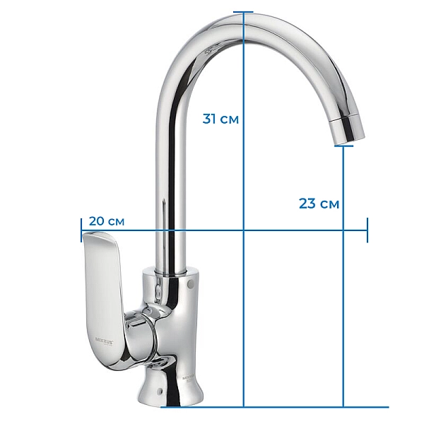 Кухонний змішувач Mixxus Premium Medea 014 (MI0579) - Фото - 2