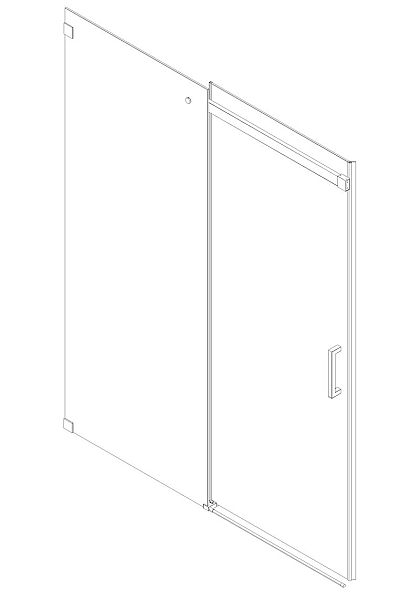 Двері в нішу Koer SR SD02-140x200-TR-01 прозоре скло Easy Clean 8мм, хром (KR5383) - Фото - 12