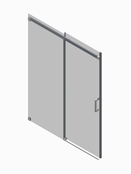 Двері в нішу Koer SR SD02-140x200-TR-01 прозоре скло Easy Clean 8мм, хром (KR5383) - Фото - 5