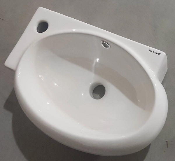 Раковина підвісна Mixxus Premium DIVERSE-1201-R 400х215х140mm з отвором під змішувач та переливом (MP6506) - Фото - 6