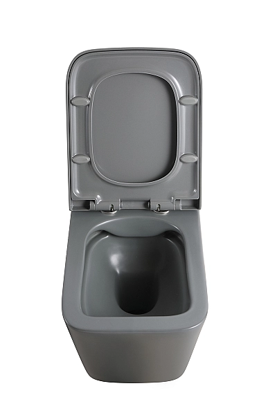Унітаз підвісний Mixxus Premium QUADRO-0305-R GRAY 510x350x345mm система змиву RIMLESS (MP6656) - Фото - 8