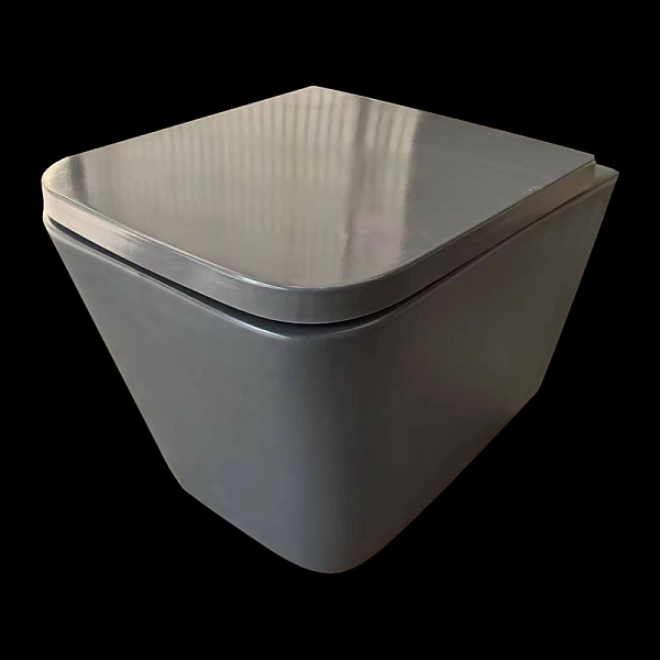 Унітаз підвісний Mixxus Premium QUADRO-0305-R GRAY 510x350x345mm система змиву RIMLESS (MP6656) - Фото - 7