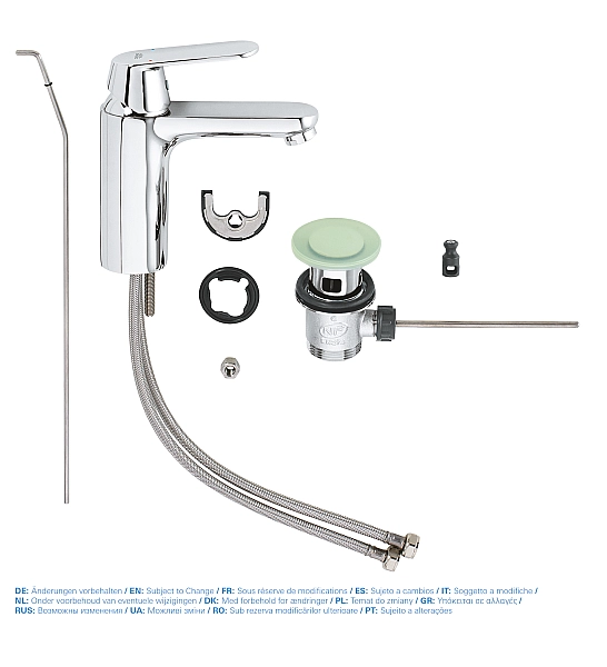 Змішувач для раковини M-розміру Grohe Eurosmart Cosmopolitan (23325000) - Фото - 3