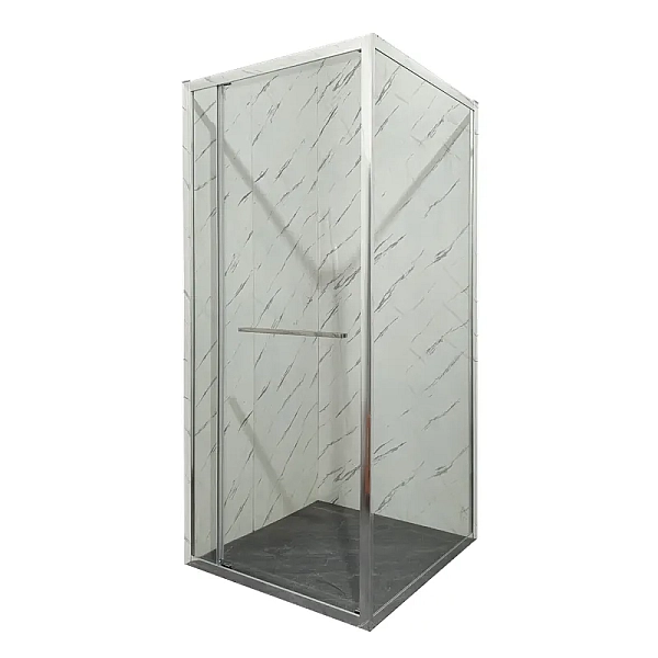 Душова кабіна без піддону Mixxus Premium Quadro SC01-90x90x195-TR Chrome прозоре скло 6мм (MI8290)