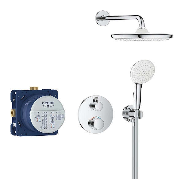 Душова система прихованого монтажу з термостатом Grohe Grohtherm (34872000) - Фото - 4