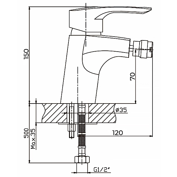 Змішувач для біде Haiba Hansberg 002 (HB0173) - Фото - 2