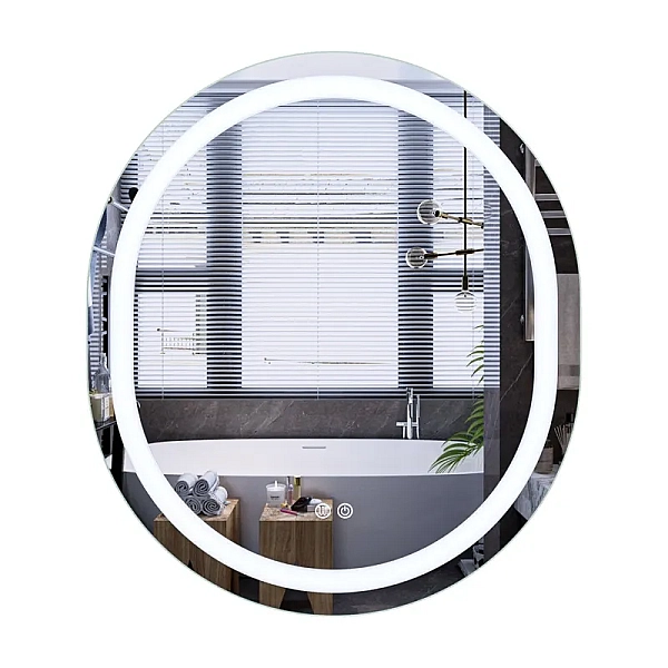 Дзеркало Mixxus Premium ELLIPSE MV05-80x70-Reverse з Led Touch, Anti-fog, димером (3-6,5kK) (MP6643)