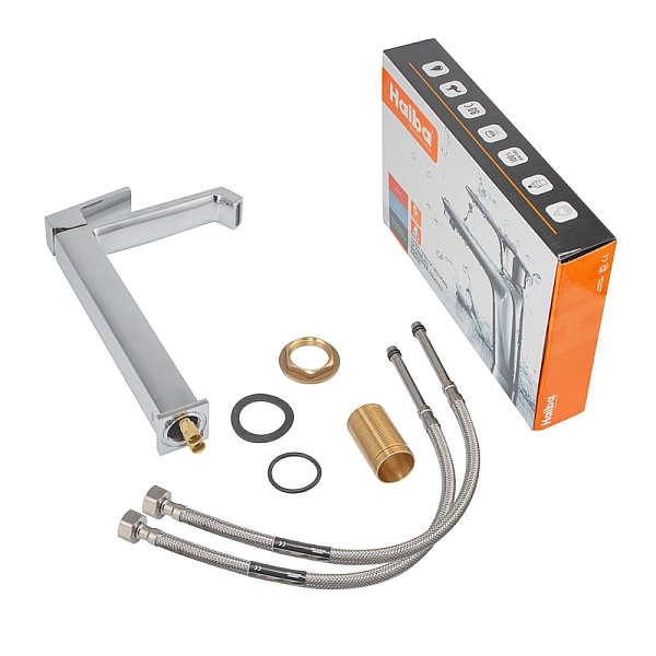 Змішувач для умивальника Haiba GAUDI 001 HIGH (HB9592) - Фото - 7