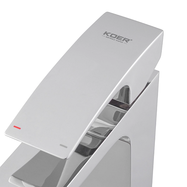 Змішувач для умивальника Koer KB-13007-01 високий (Колір хром) (KR3444) - Фото - 7